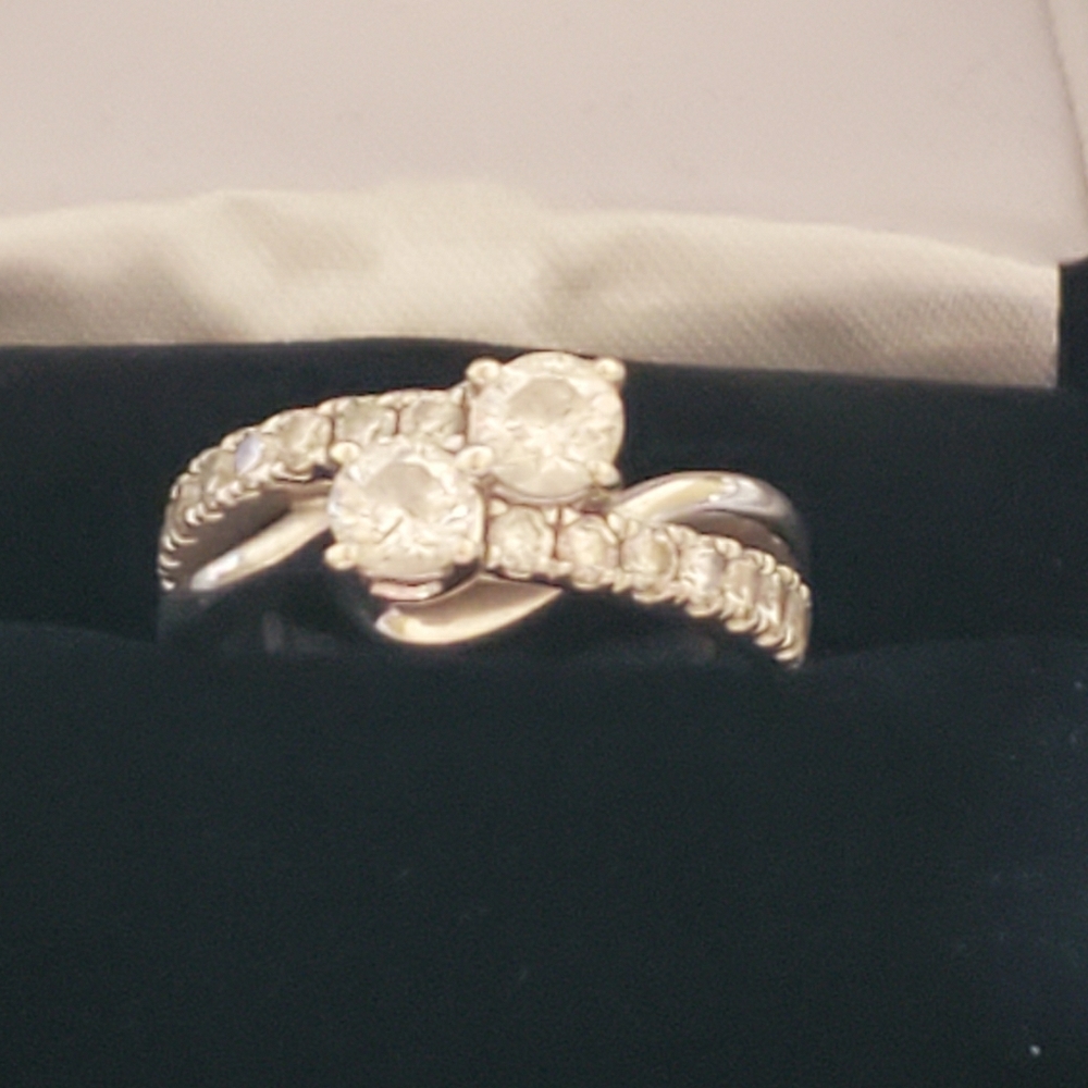 KAY  Jewelers 14 k white gold size 7
